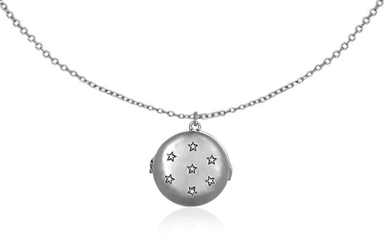 Round Brass Locket Necklace