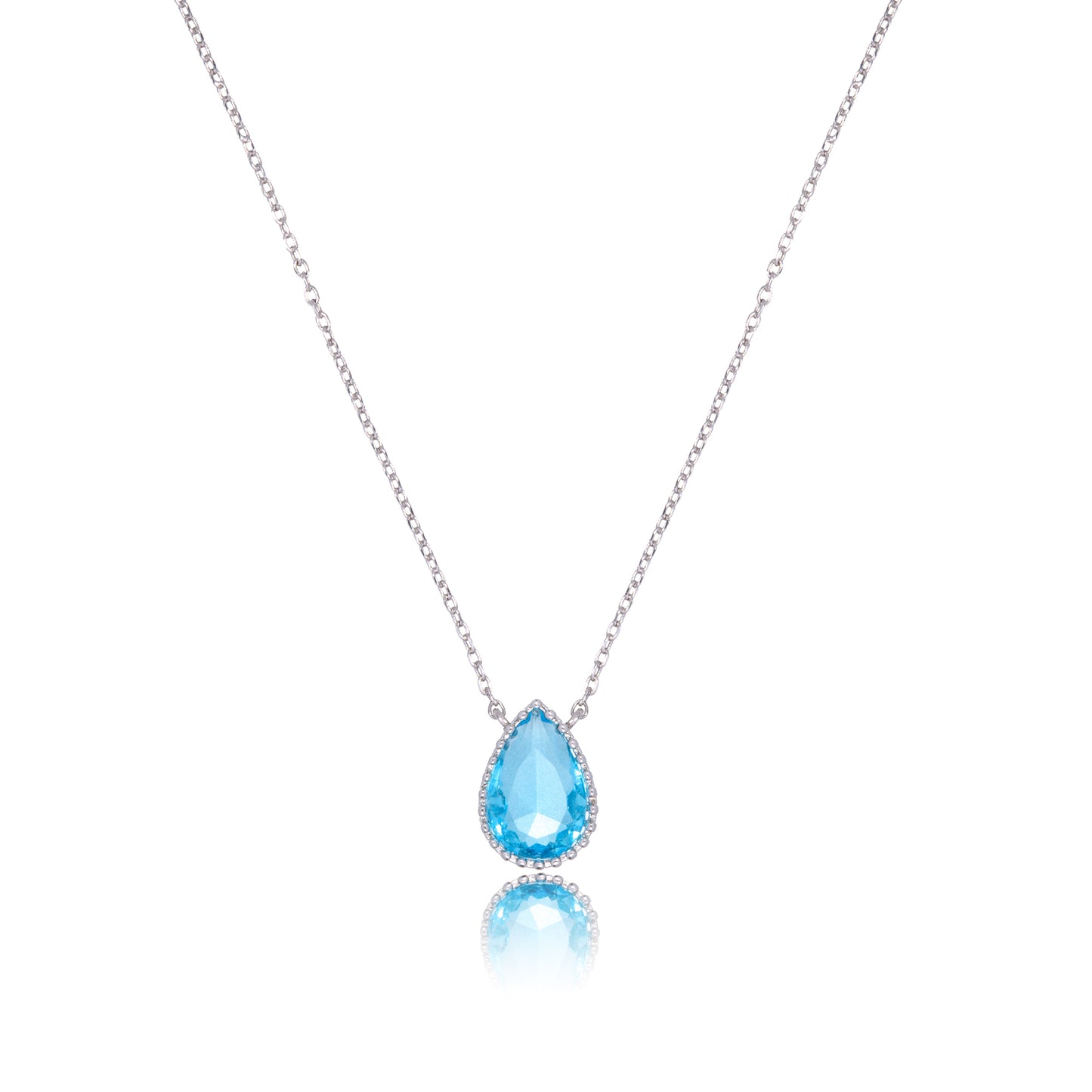 March Birthstone Pendant Necklace