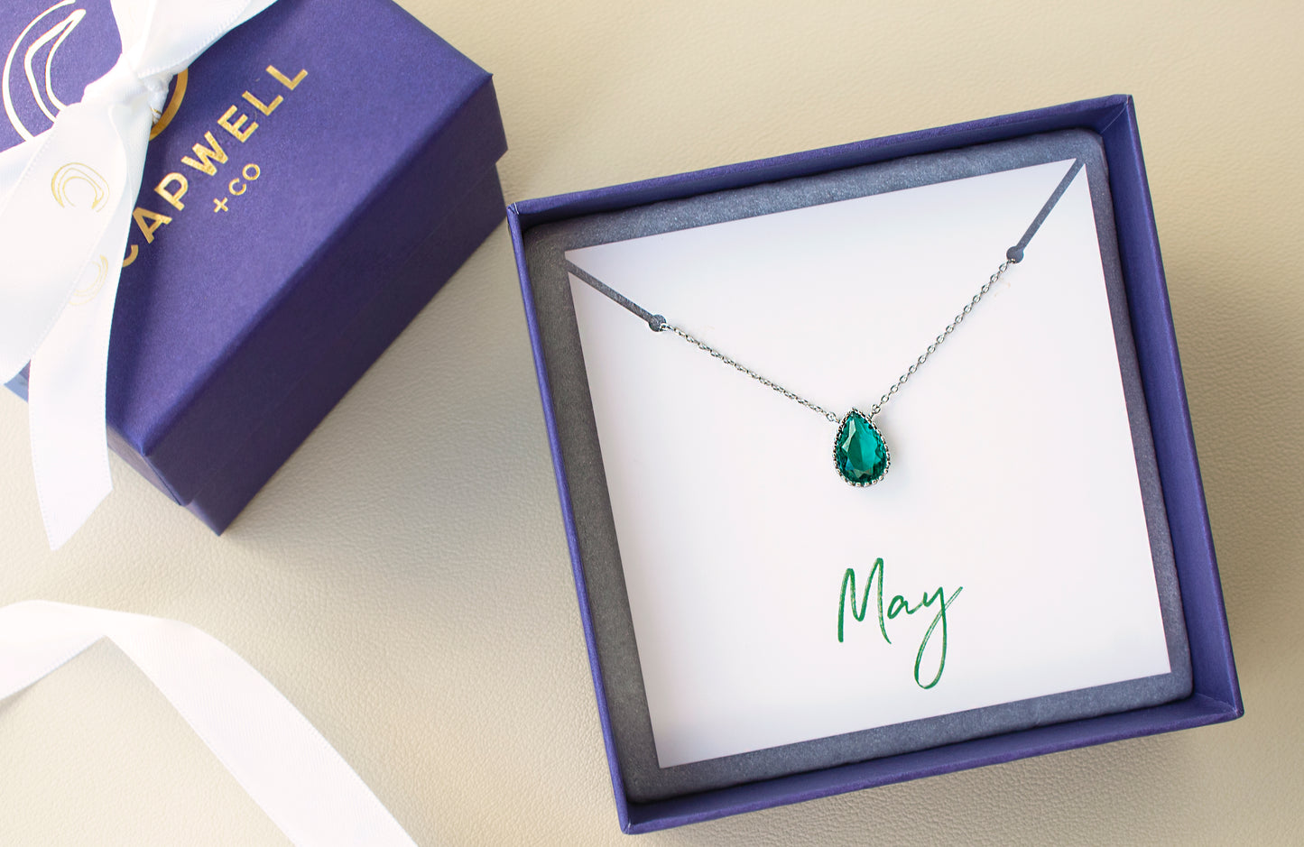 May Birthstone Pendant Necklace