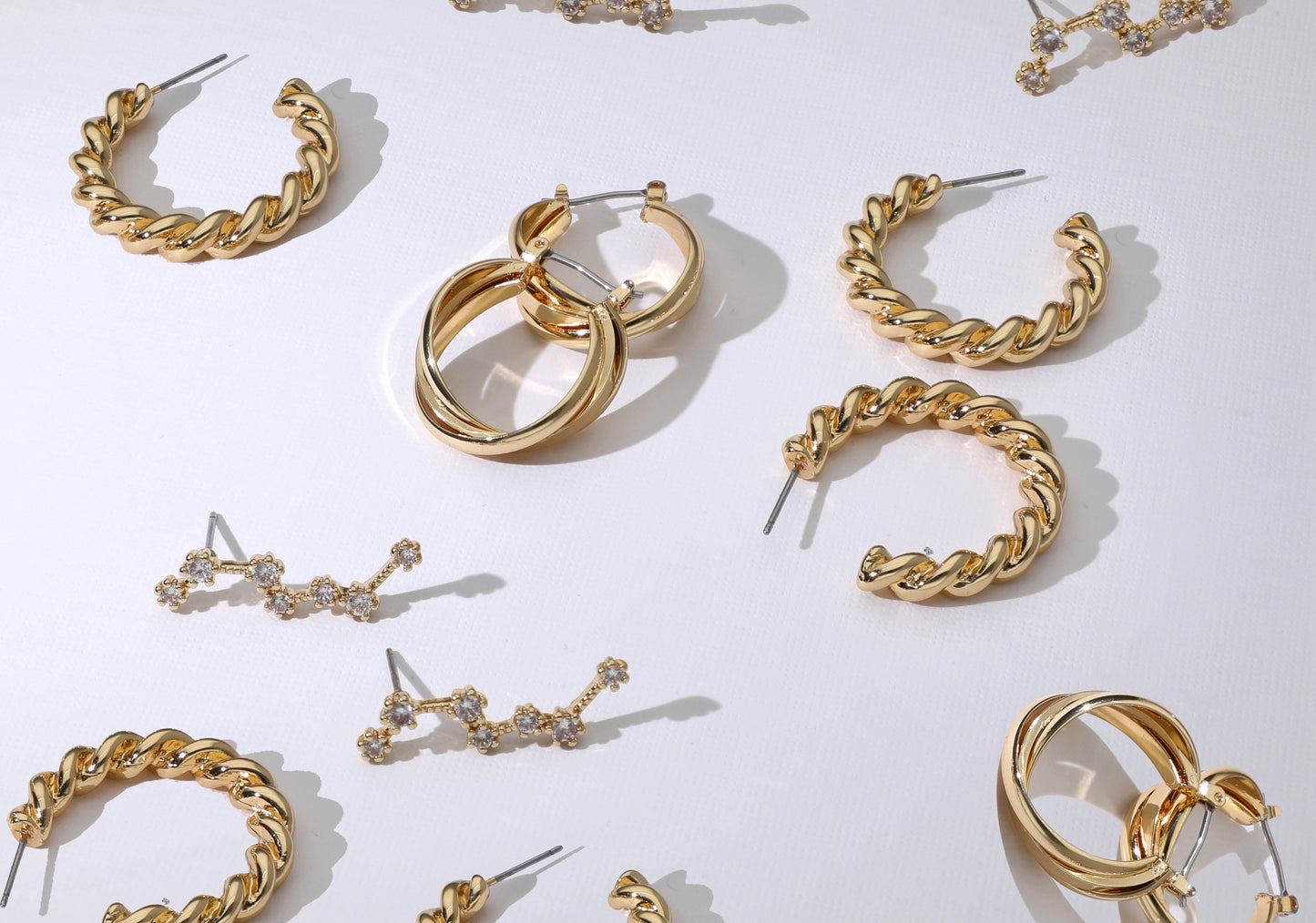 Smooth Double Ring Hoop Earring