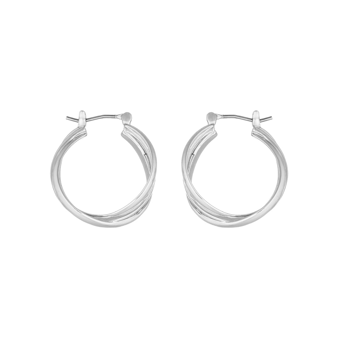 Smooth Double Ring Hoop Earring