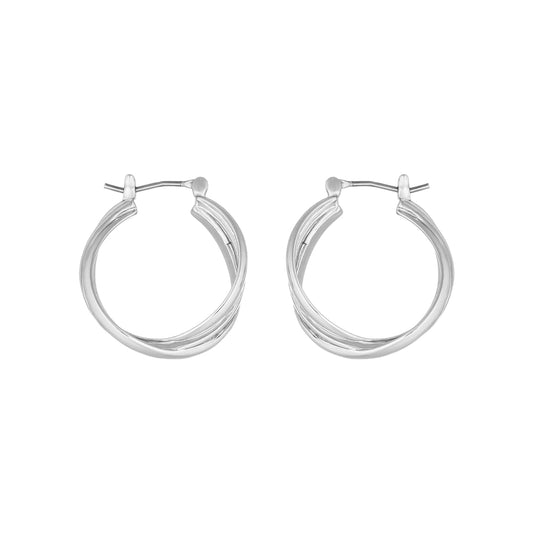 Smooth Double Ring Hoop Earring