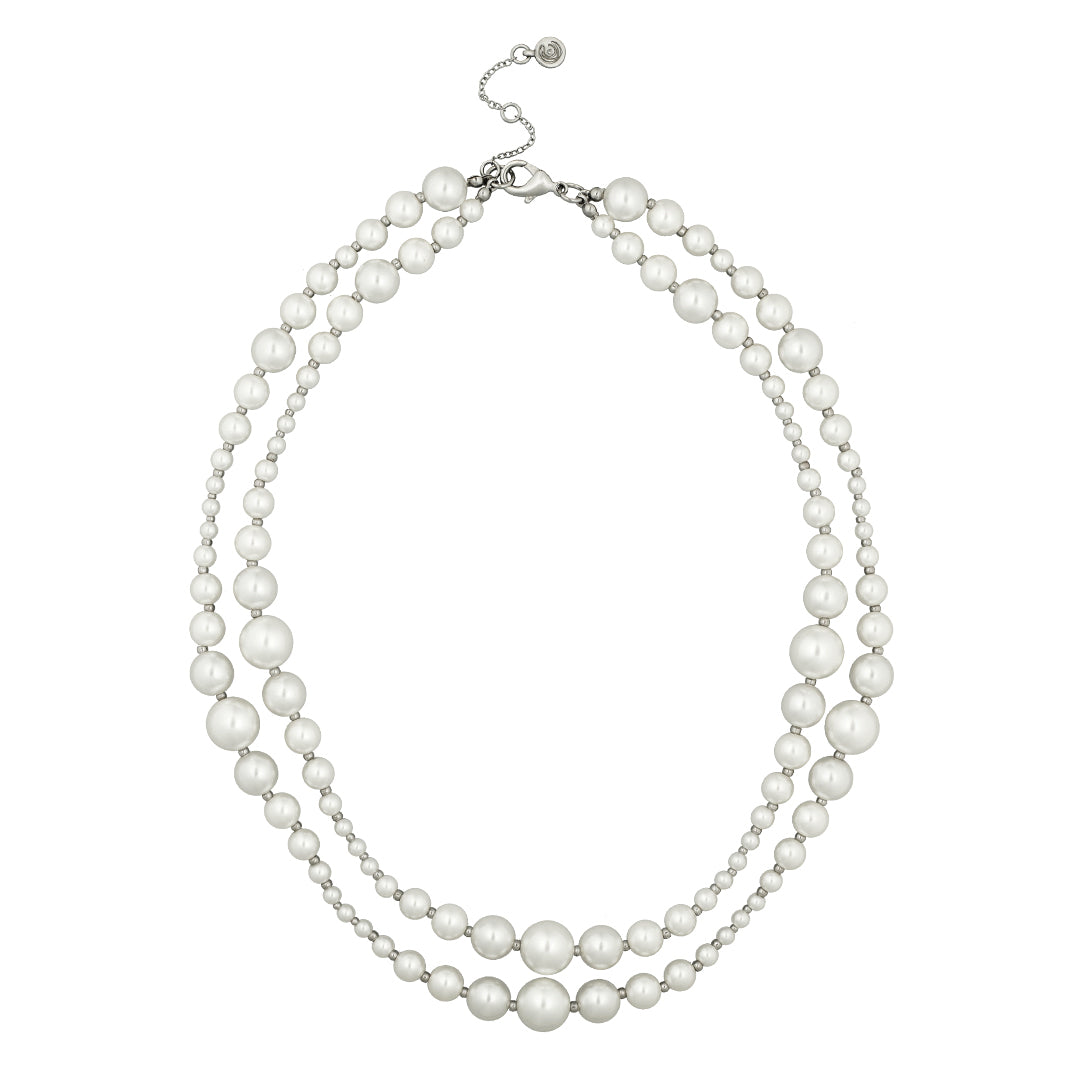 Double Strand Classic Pearl Necklace