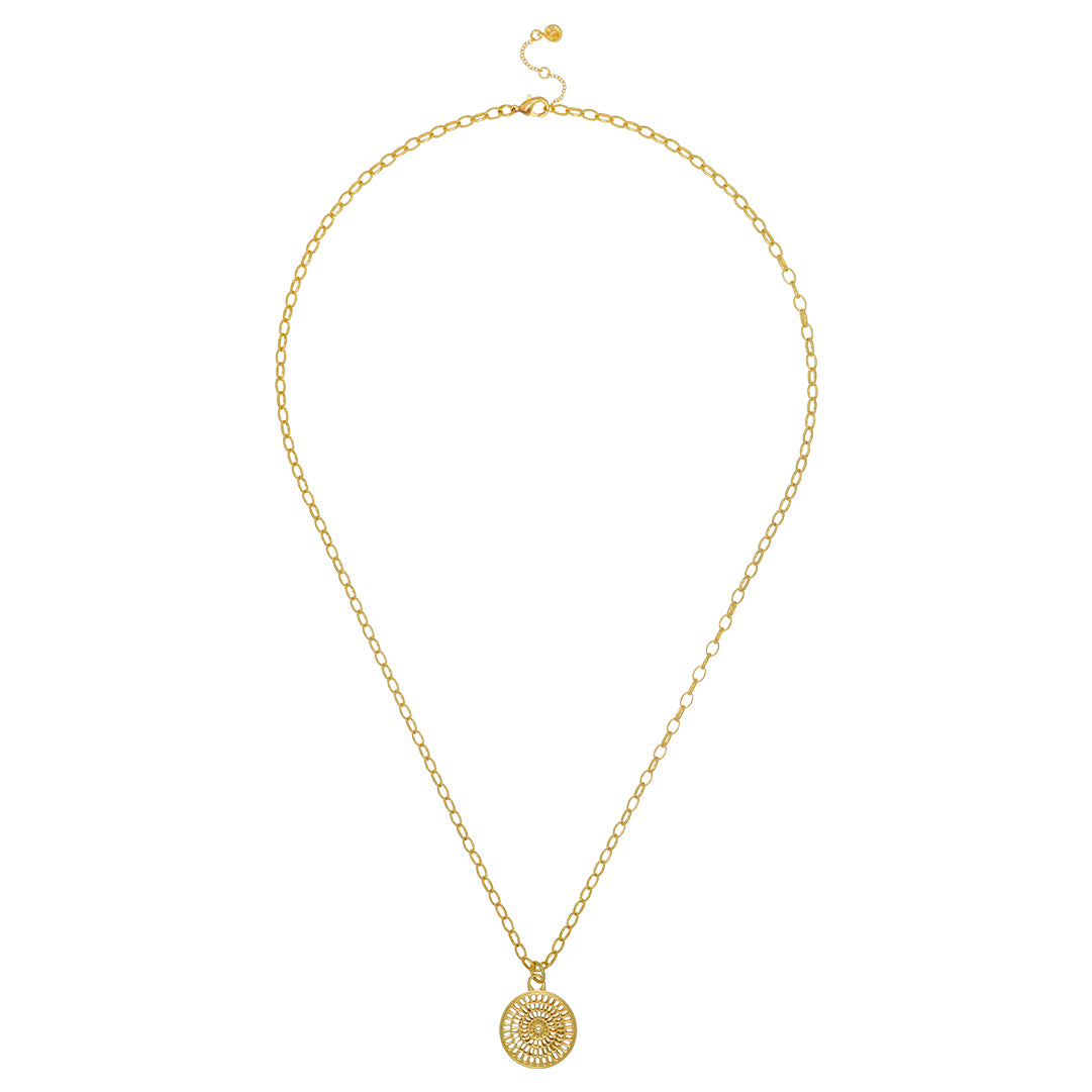 Round Filigree Pendant Necklace