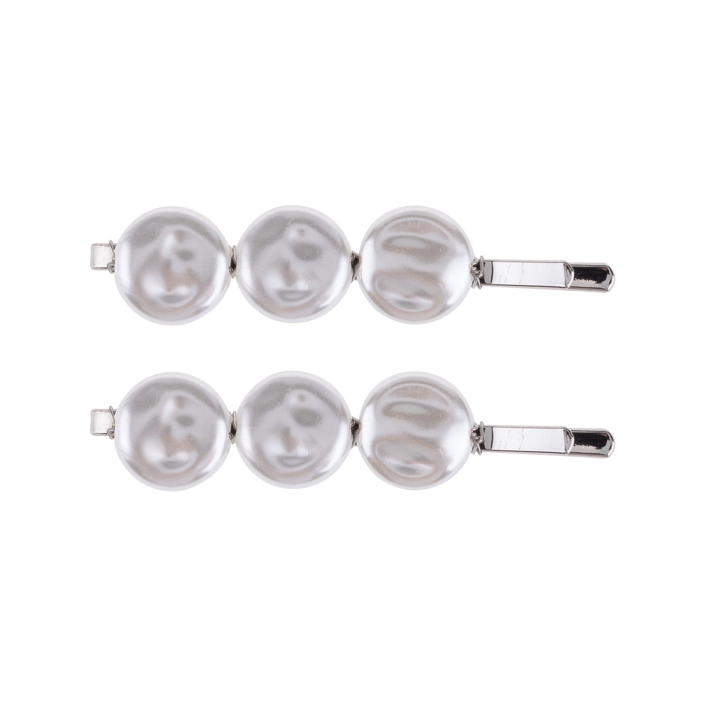 Irregular Pearl Silver Bobby Pin Set