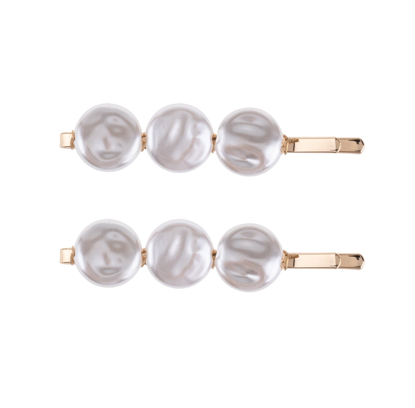 Irregular Pearl Silver Bobby Pin Set