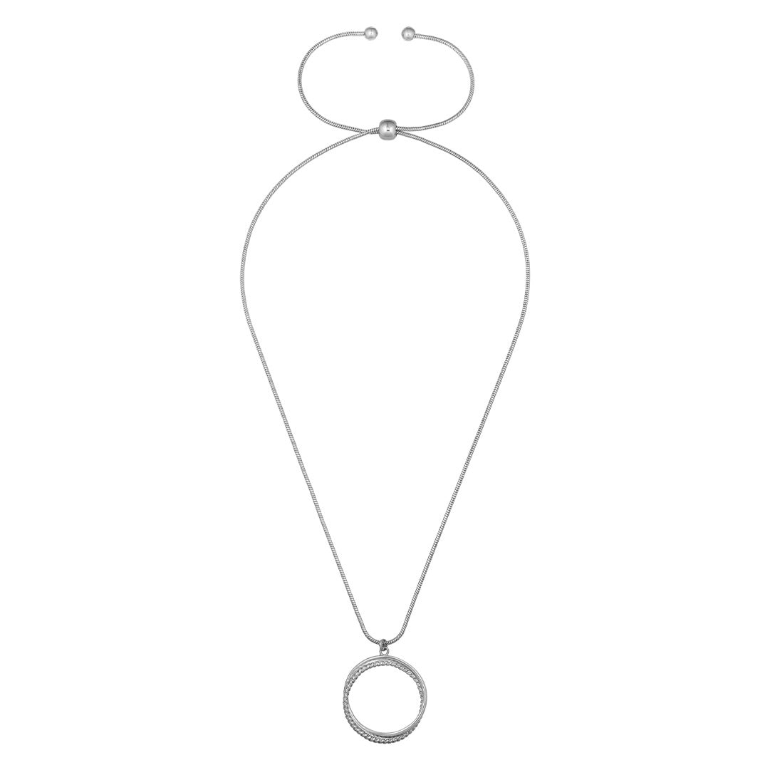 Twisted Rope Circle Adjustable Necklace