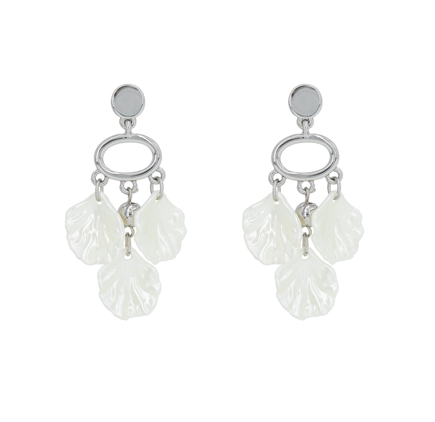 Silver Shaky Petal Chandelier Earring