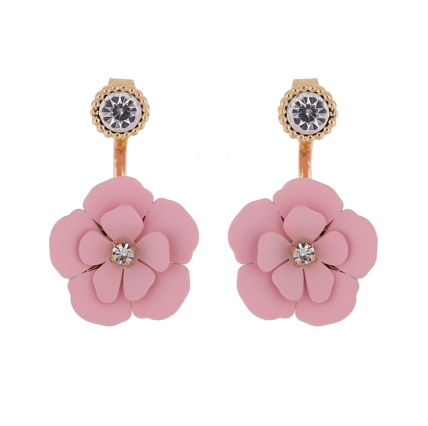 Pink Soft Touch Flower Convertible Earring