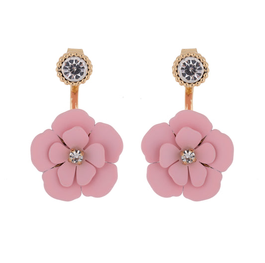 Pink Soft Touch Flower Convertible Earring