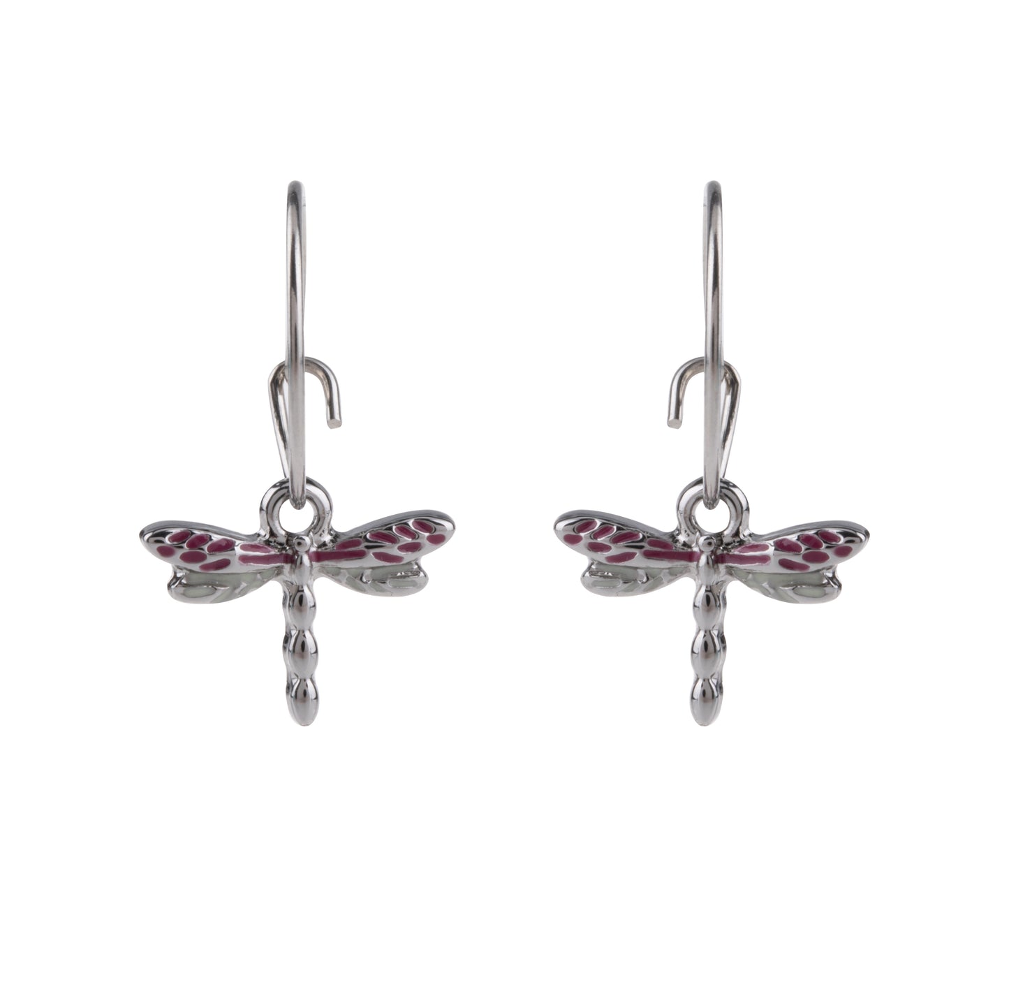 Dragonfly Drop Hoop Earring