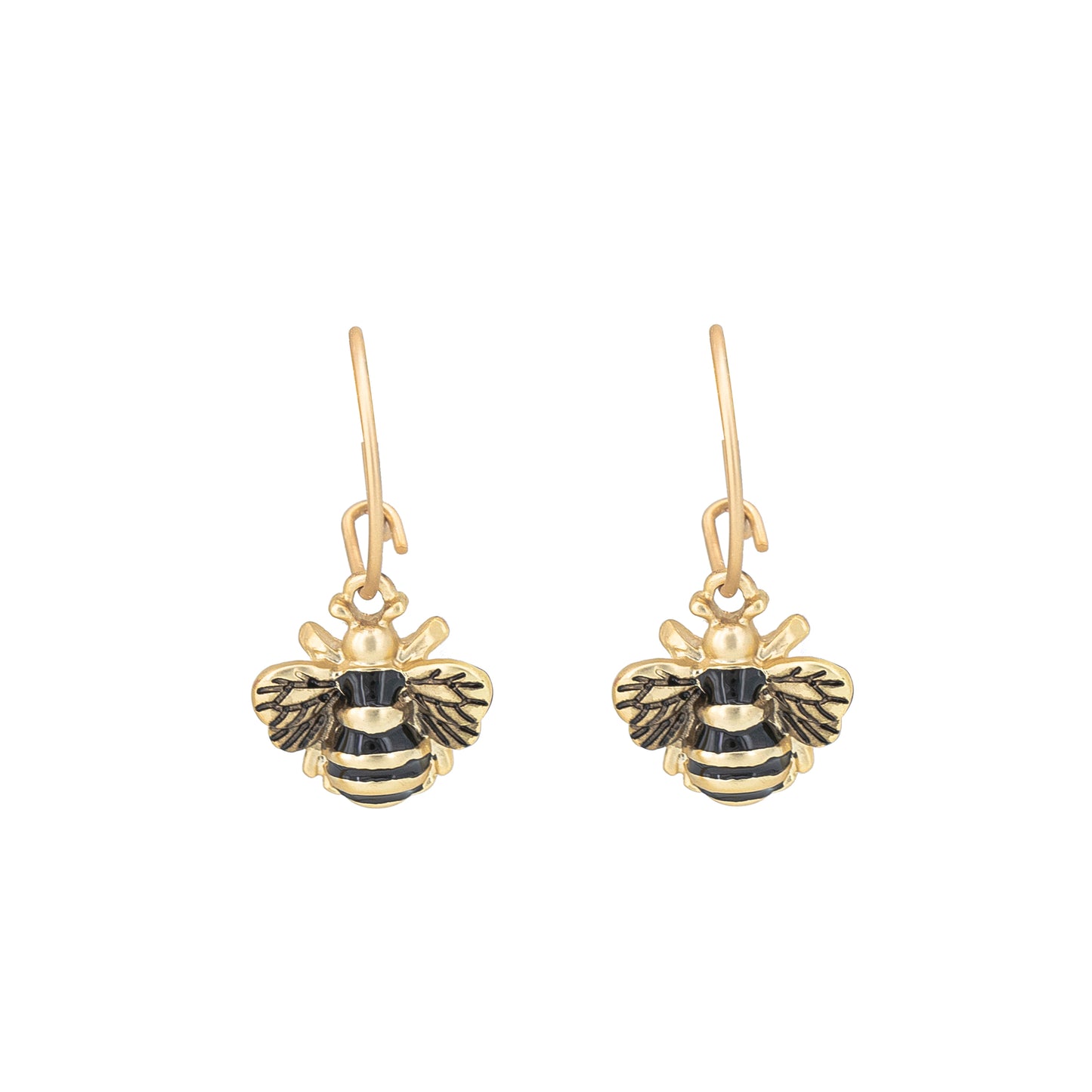 Bumblebee Drop Hoop Earring