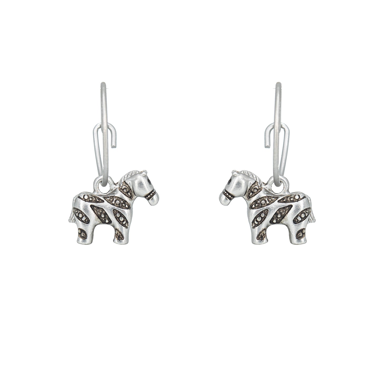 Zebra Drop Hoop Earring