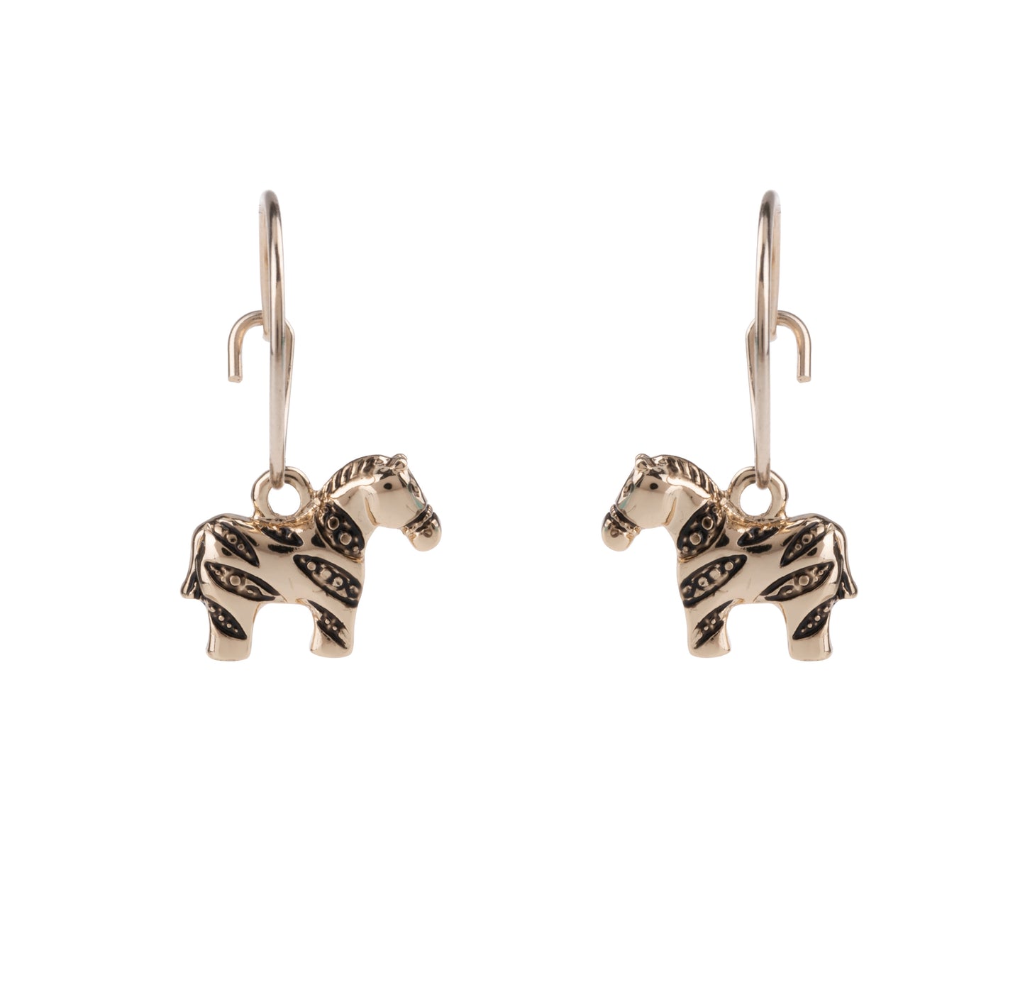 Zebra Drop Hoop Earring