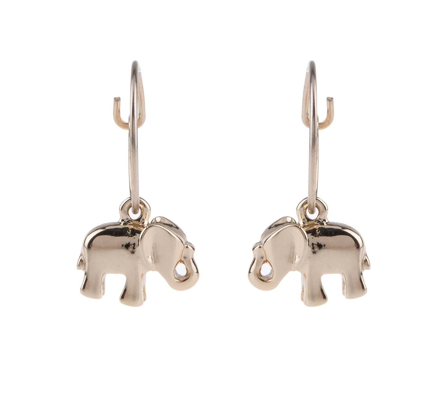 Elephant Drop Hoop Earring