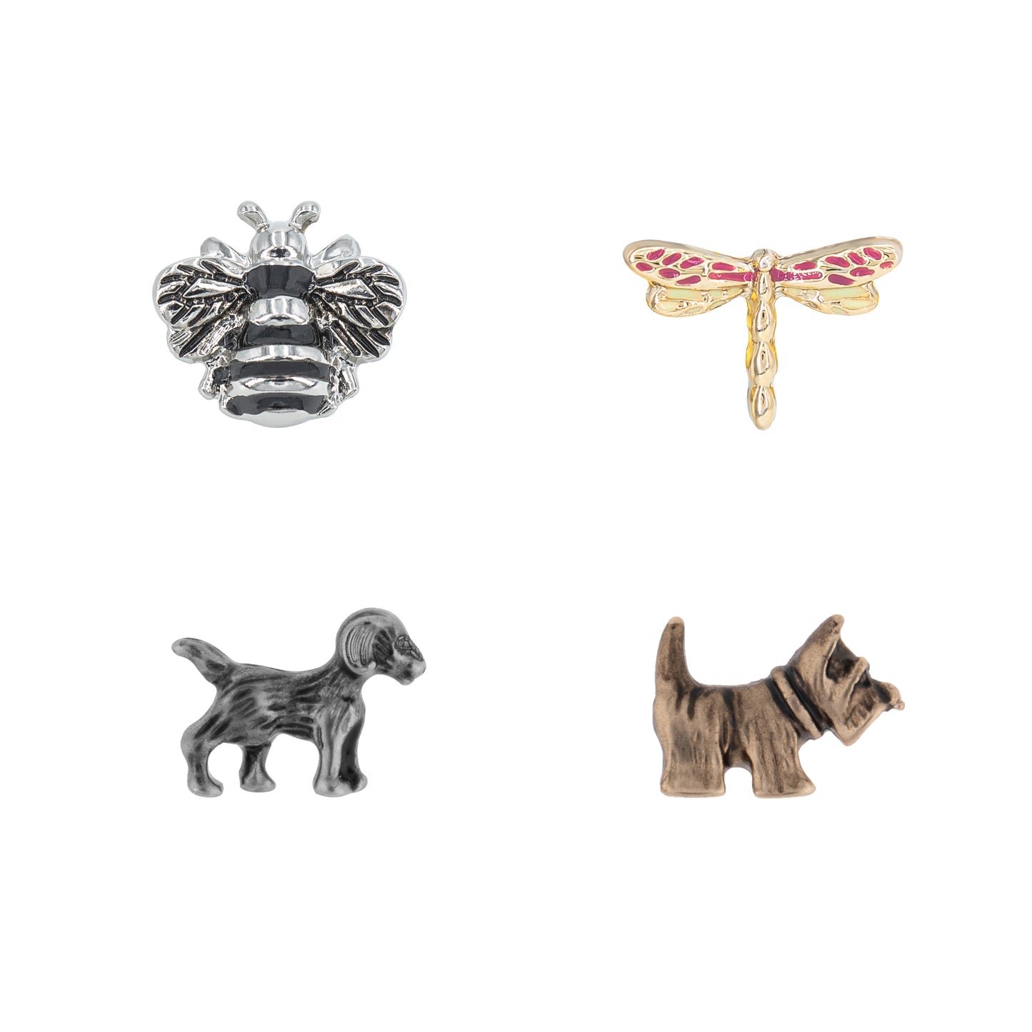 Animal Charm Multi Cluster Pin Set