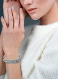 Crystal Stone Rhinestone Stretch Bracelet Set