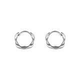 Delicate Twisted Metal Huggie Hoop Earring