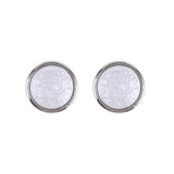 Gold Irregular Pearl Button Stud Earrings