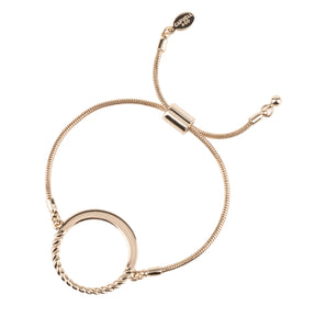 Twisted Round Metal Adjustable Slider Bracelet