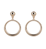 Twisted Metal Circle Drop Earrings