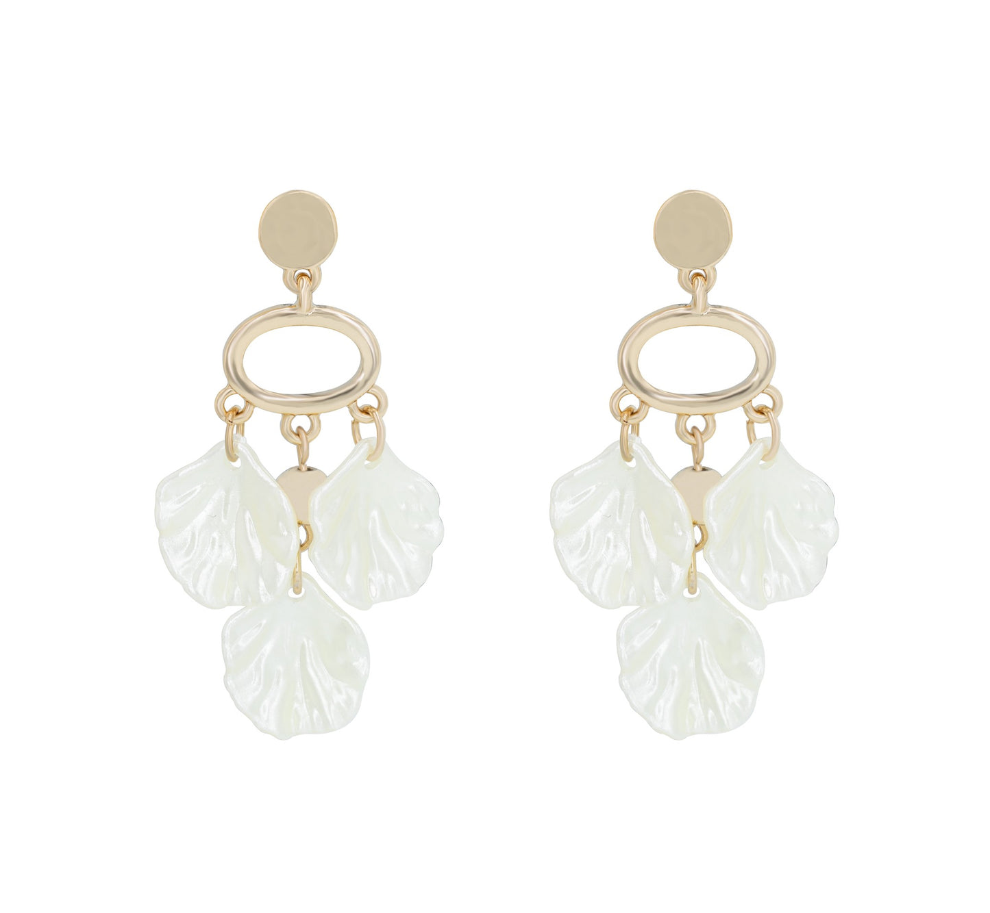 Silver Shaky Petal Chandelier Earring