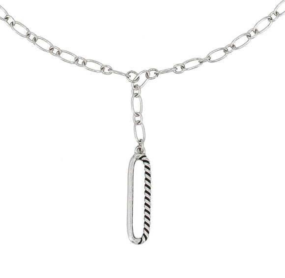 Twisted Metal Paperclip Y-Necklace