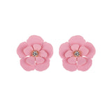 Pink Soft Touch Flower Stud Earring